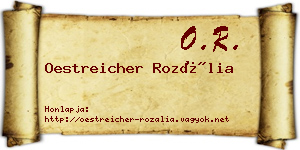 Oestreicher Rozália névjegykártya