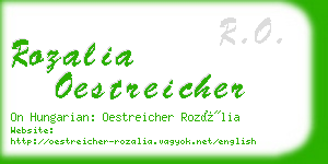 rozalia oestreicher business card